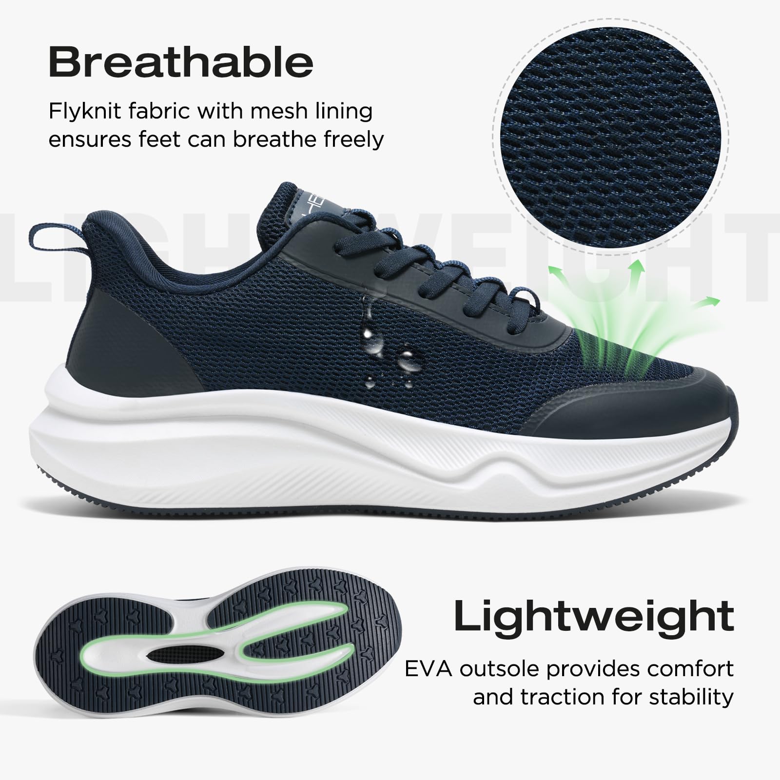 Women's Comfortable Breathable Slip-On Walking Sneakers - Non-Slip Platform Running Shoes for Gym, Tennis & Casual Wear | Lightweight & Supportive for All-Day Comfort