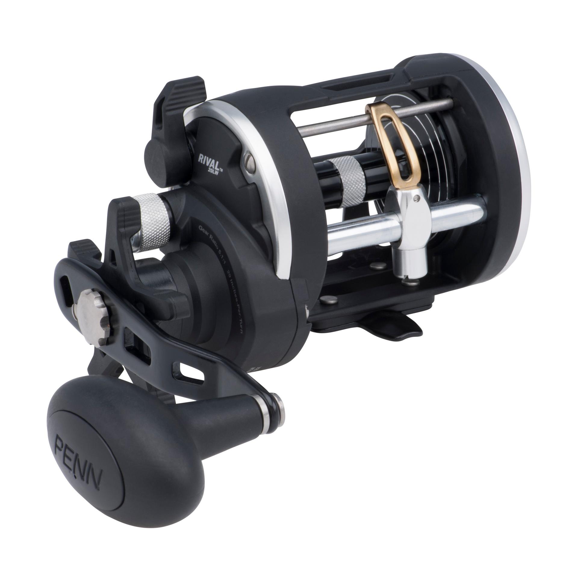 Rival™ Level Wind Conventional Fishing Reel - Smooth Casting & Retrieval for Freshwater & Saltwater Angling - Perfect for Bass, Trout, and Offshore Fishing