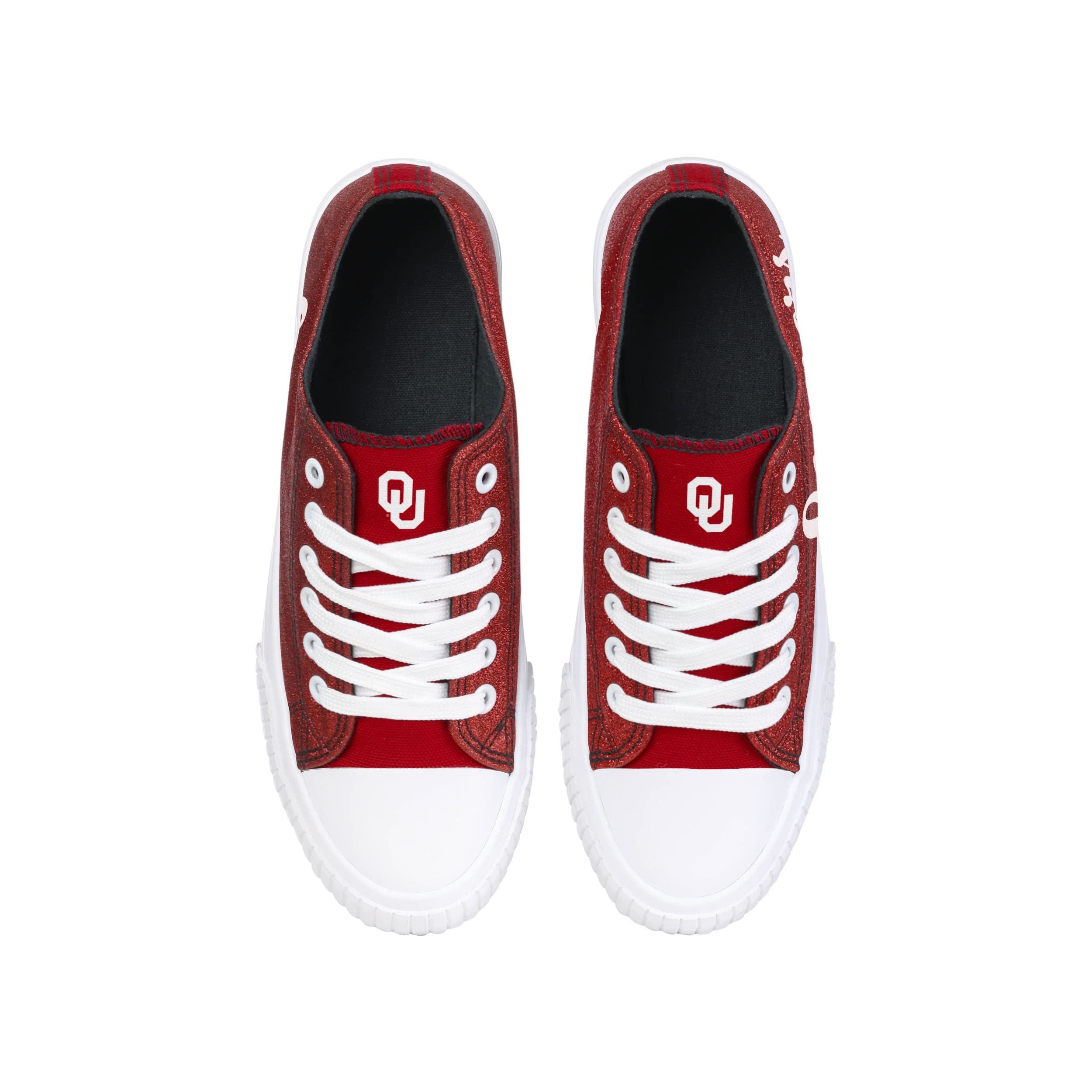 FOCO Women's NCAA Team Logo Low Top Canvas Sneakers - Comfortable Casual Shoes for College Fans, Game Day Outfits & Everyday Wear