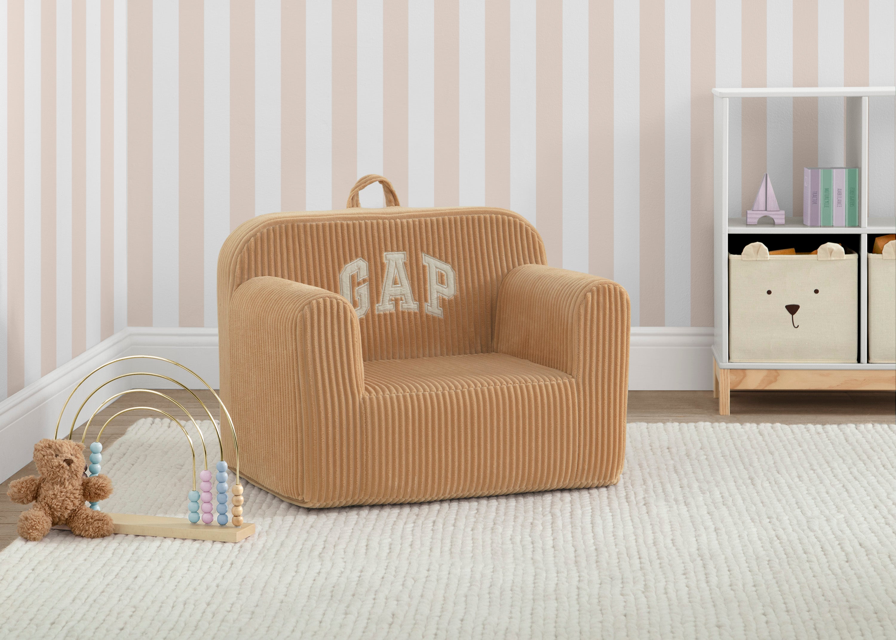 BabyGap Ribbed Velour Chair - Soft & Cozy Nursery Seating for Newborns & Toddlers - Perfect for Bedrooms, Playrooms & Daycare Centers