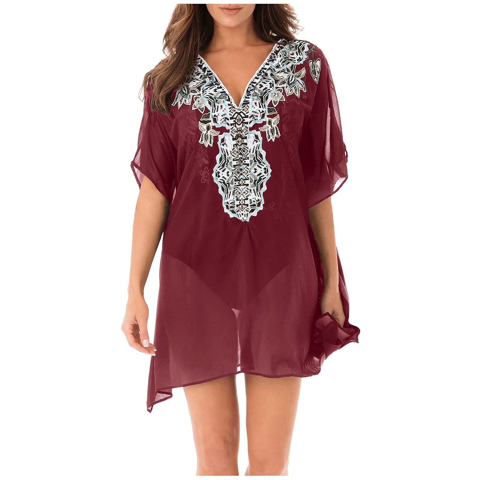 Women's Sexy Lace Swimsuit Cover Up Dress - Bikini Beachwear Tunic Top for Summer | Perfect for Pool Parties, Beach Vacations & Resort Wear