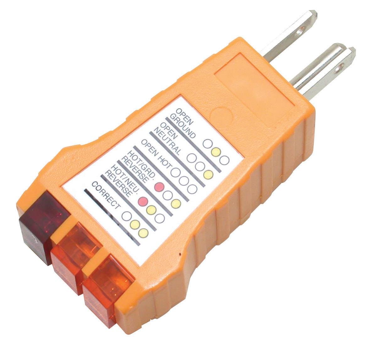 Pro'sKit 400-029 Standard Outlet Receptacle Tester - Electrical Socket Tester for Home & Office Safety Checks | Perfect for Electricians, DIY Projects & Electrical Maintenance