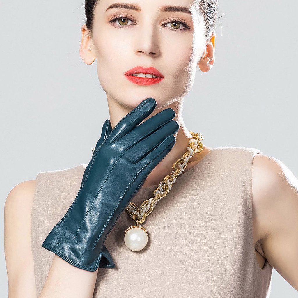 XOMO Women's Genuine Lambskin Leather Driving Gloves - Soft Touch, Warm & Elegant Winter Gloves for Driving, Outdoor & Daily Use