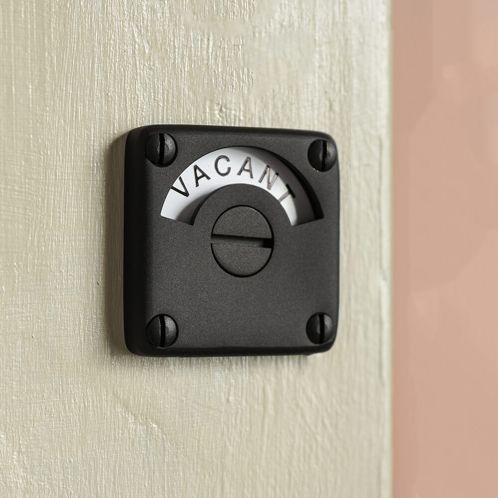 Zero Black Vacant Engaged Lock - High Security Door Lock for Home & Office - Perfect for Residential and Commercial Use