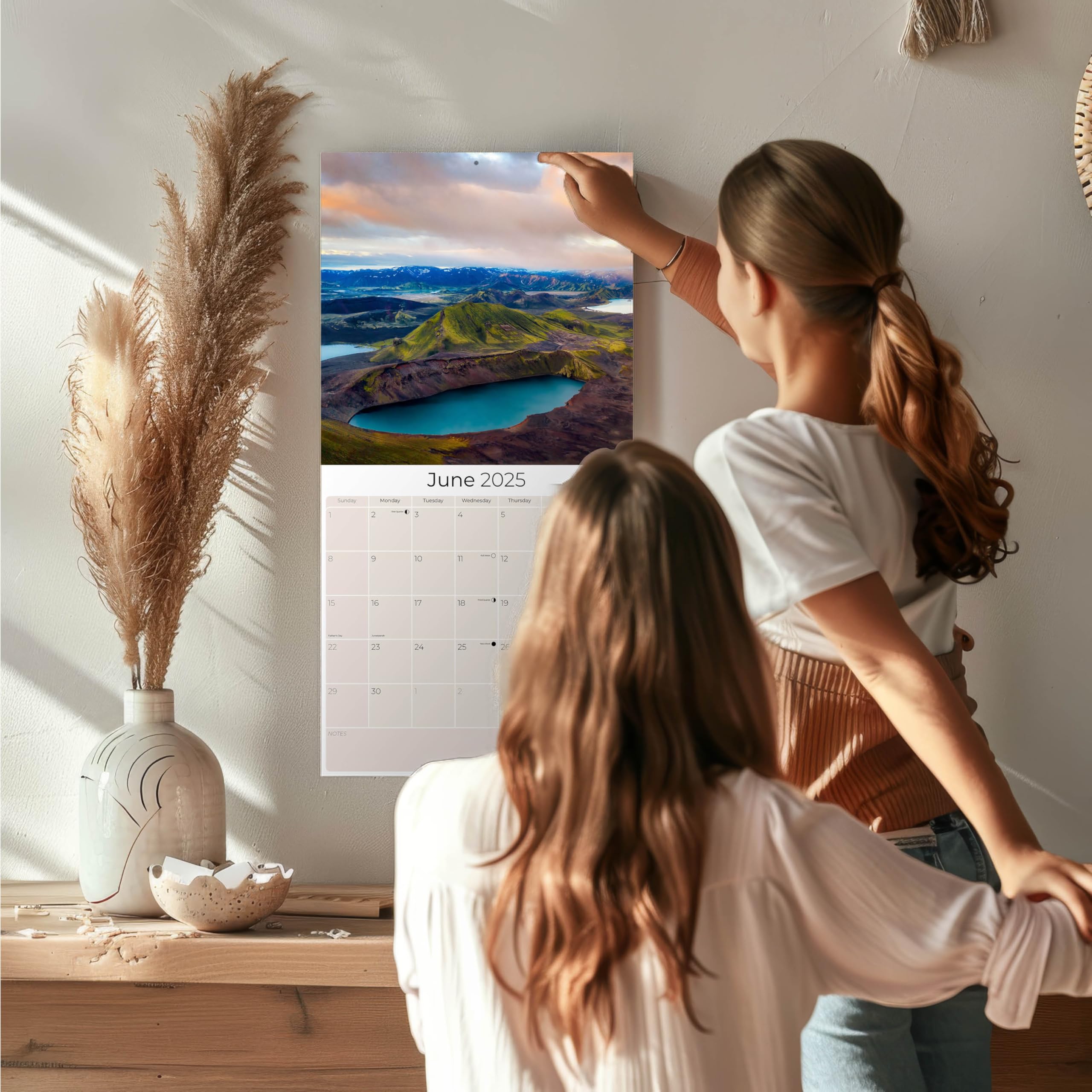 2024-2025 Iceland Monthly Wall Calendar with Nordic Travel Design - 12