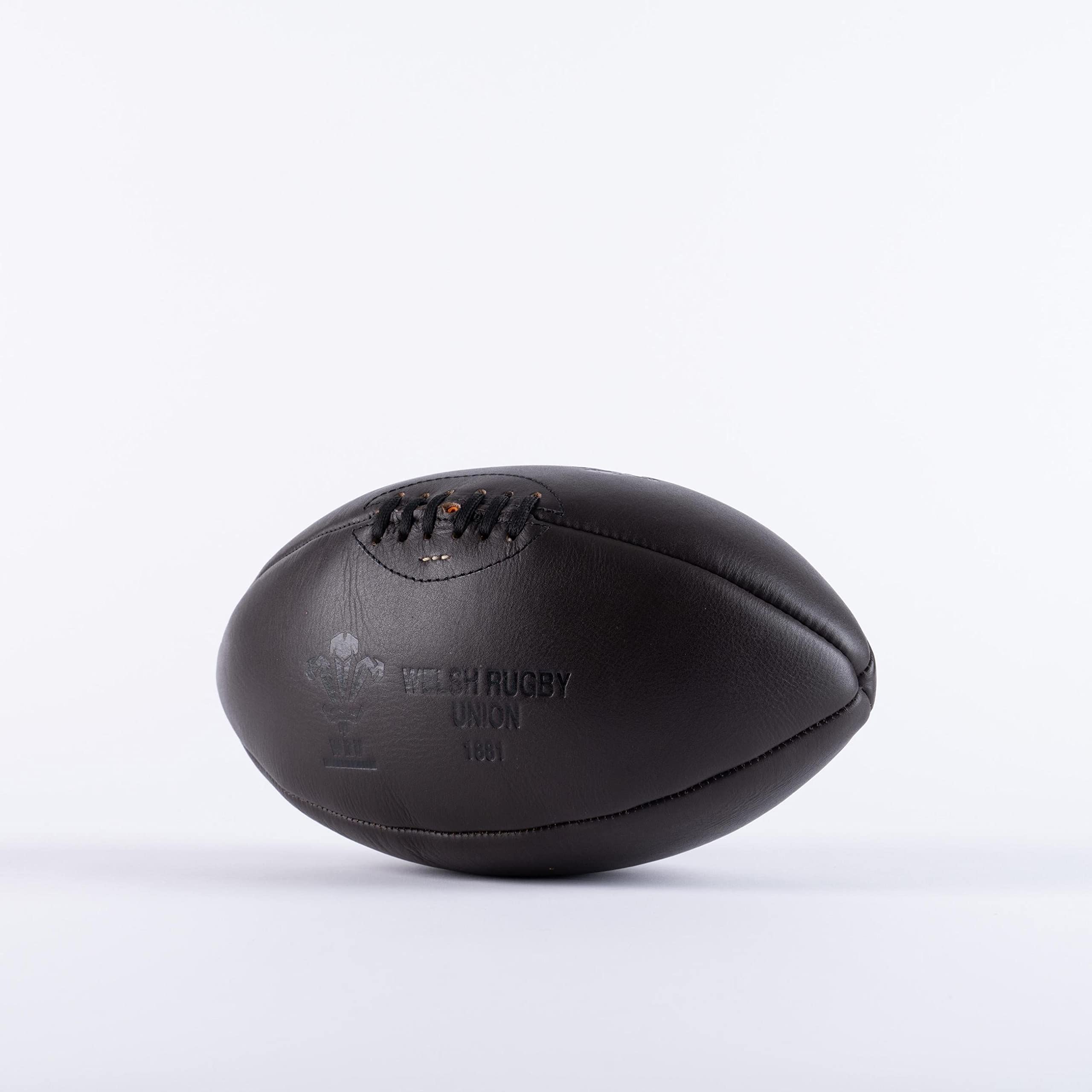 Vintage Wales Rugby Ball - Handcrafted Premium Leather Rugby Ball with Team Logo Embossed - Perfect for Rugby Training, Collectibles, and Gift Giving