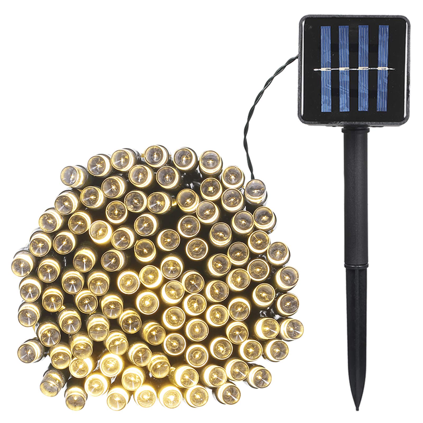 Solar Powered String Lights 100/200 LEDs - Waterproof IP65 Outdoor Christmas Lights with 2 Light Modes | Fairy Lights for Holiday Party, Garden, Patio, Living Room & Wedding Decor