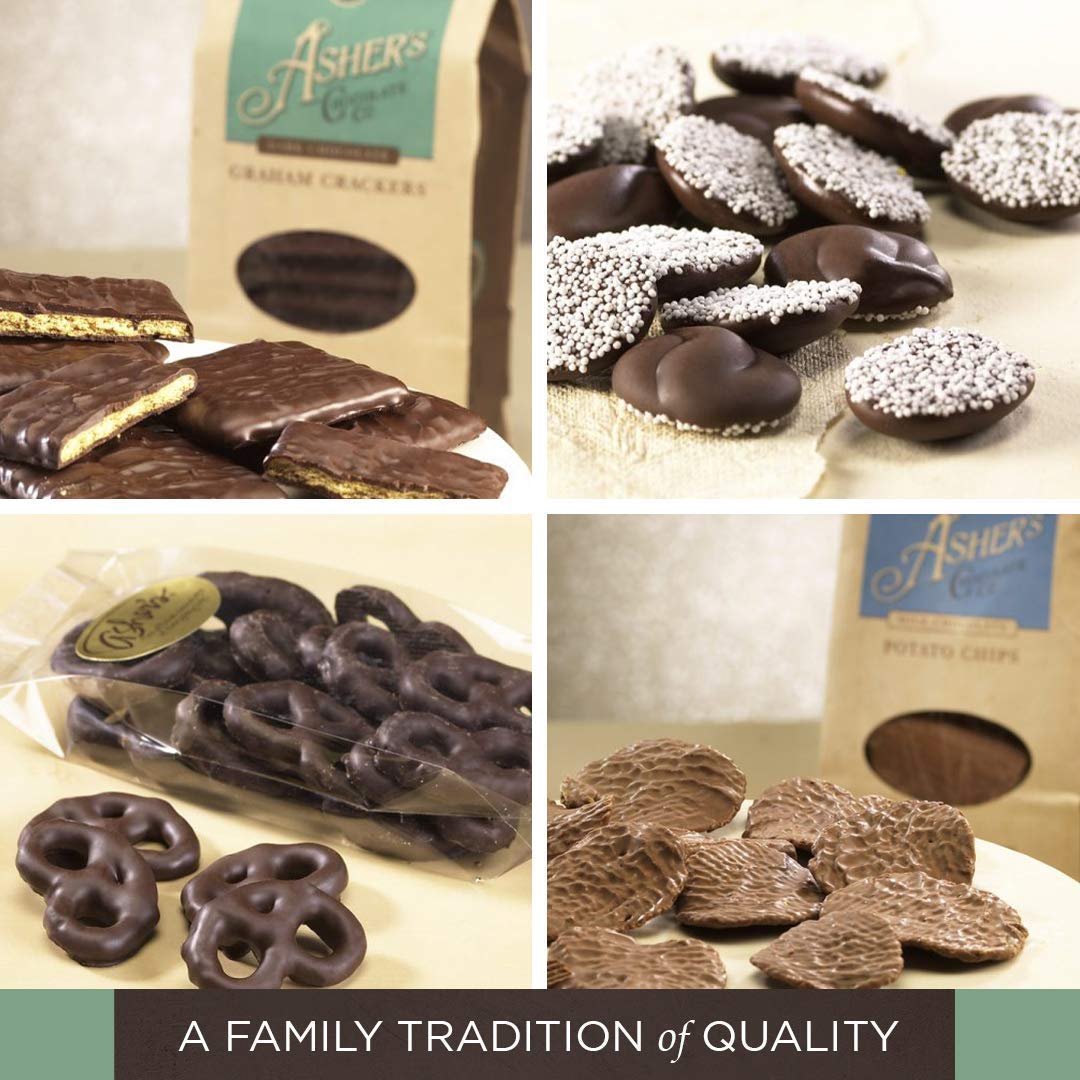 Asher's Premium Chocolate Coated Easter Eggs - Kosher Milk Chocolate & Peanut Butter Meltaway - Small Batch Handcrafted Chocolates Since 1892 - 24pc Spring Gift Box for Easter Celebrations, Holiday Parties & Family Gatherings