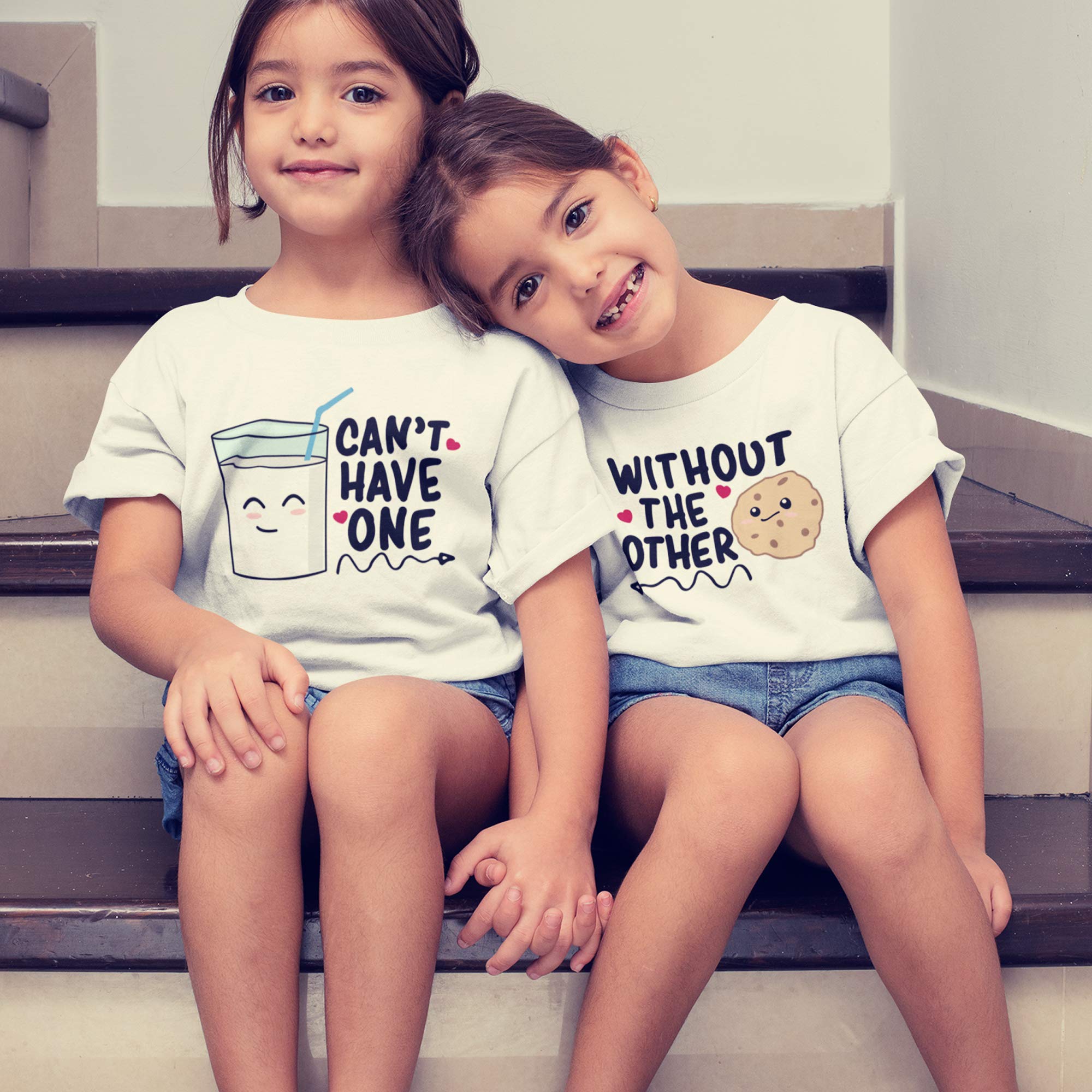 Adorable Milk and Cookies Matching Baby Outfits - Twin Bodysuits & Toddler T-Shirts Set | Cute Sibling Photoshoot & Family Matching Outfits
