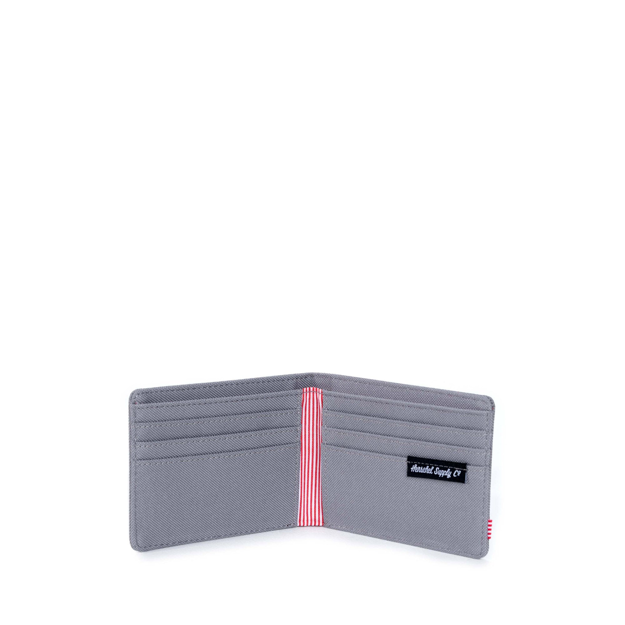 Herschel Roy Slim RFID Blocking Wallet for Men - Stylish Grey Minimalist Card Holder for Everyday Use & Travel