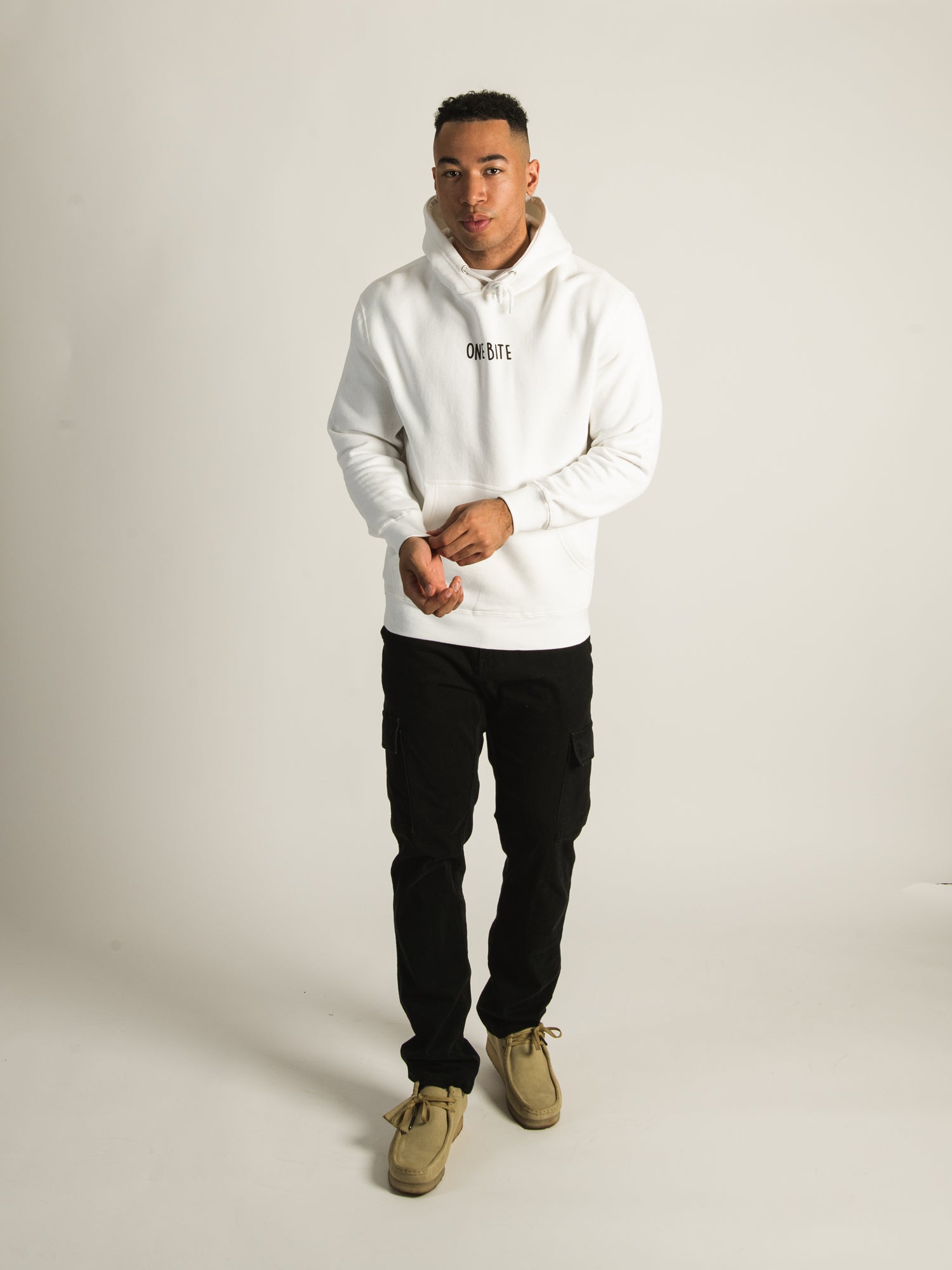Barstool Sports One Bite Everybody Knows The Rules Hoodie - Men's Pullover Sweatshirt for Casual Wear & Fan Merch - Clearance Sale