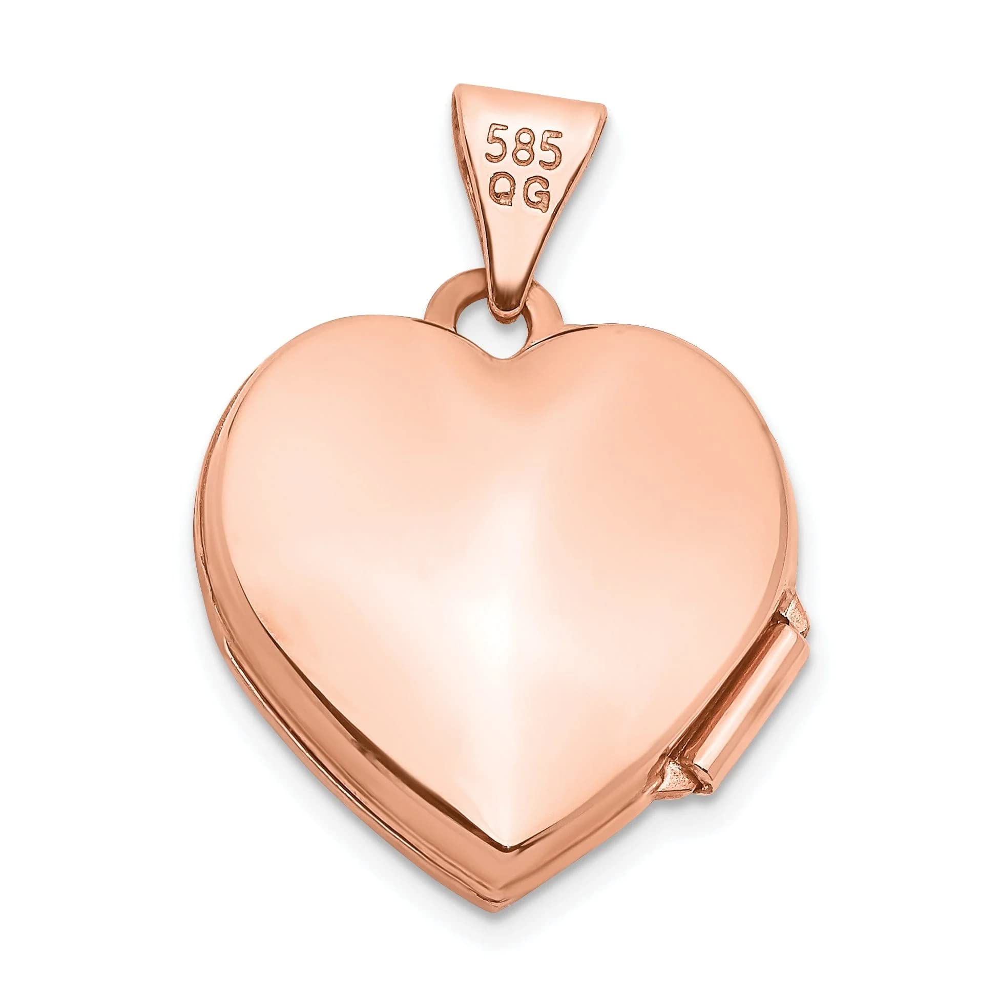Elegant Bijou Rose Gold Scroll Heart Locket Necklace - Perfect for Valentine's Day Gifts, Anniversary Presents & Romantic Occasions