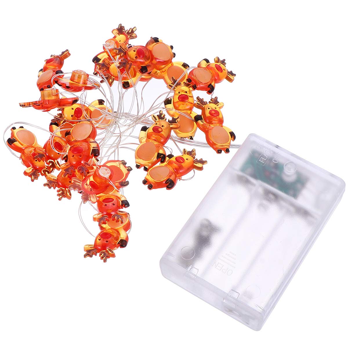 Totority Christmas Deer LED String Lights - Copper Wire Fairy Lights for Home Decor, Holiday Party, Wedding, Garden (Battery Not Included) | Indoor & Outdoor Use for Christmas Tree, Bedroom, Patio