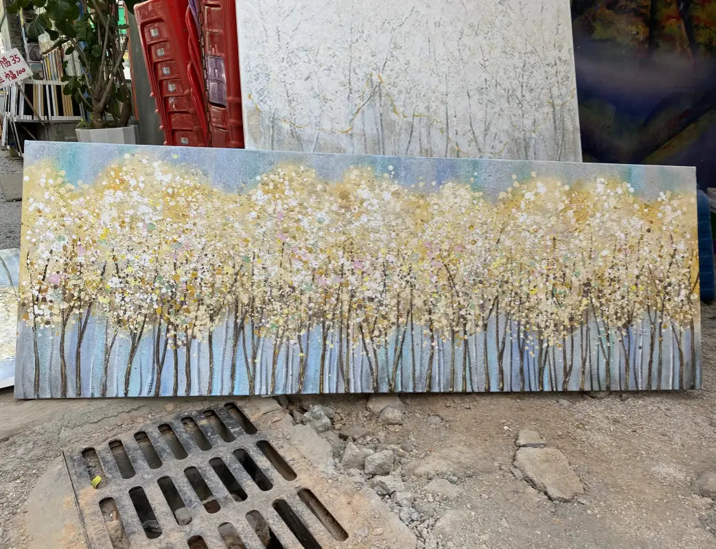 Beautiful Flower and Tree Painting #FT024 - Elegant Wall Art for Home, Office, and Living Room Decor