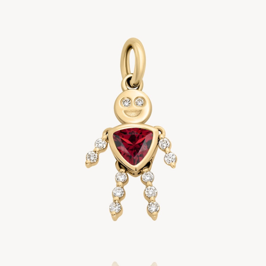 July Boy Lulu & Lox Charm Ruby Necklace - Elegant Jewelry Gift for Women - Perfect for Valentine's Day, Anniversary & Special Occasions