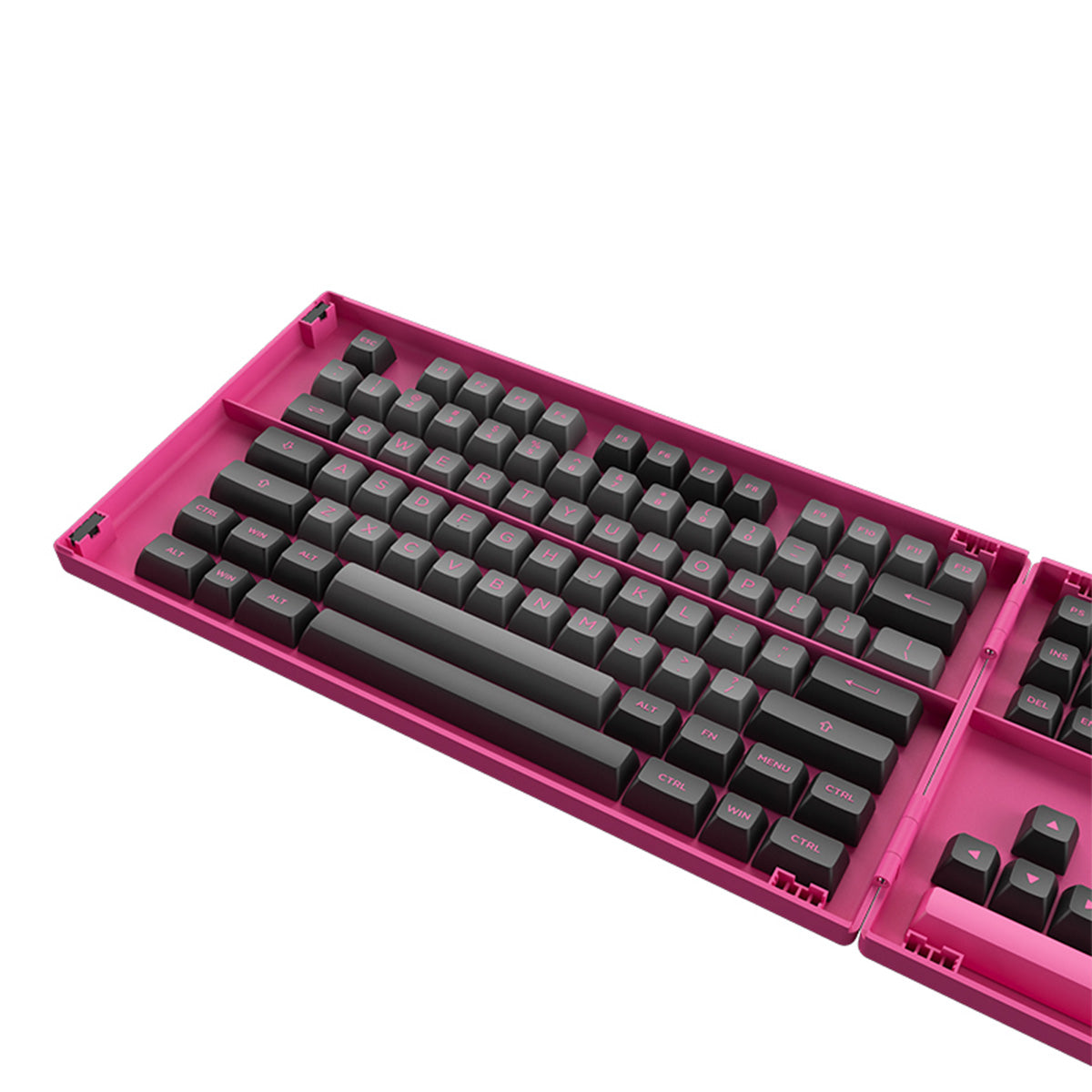 Akko Black and Rose Fullset PBT Doubleshot ASA Profile 197 pcs Keycaps - Premium Mechanical Keyboard Keycap Set for Gaming, Typing & Custom Builds