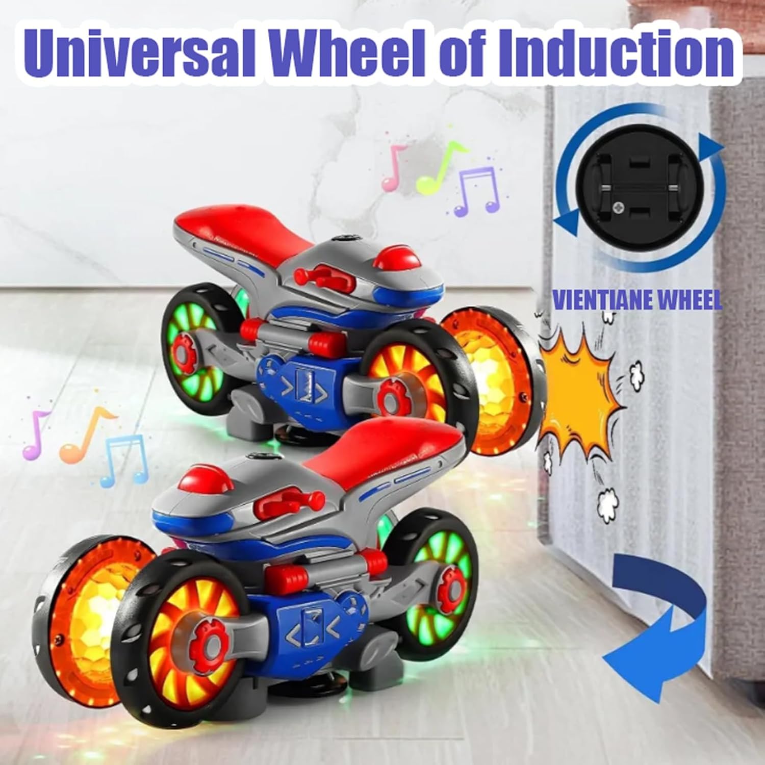 2025 Electric Deformation Motorcycle Toy - 360° Rotation Stunt Bike for Kids | Playtime & Outdoor Fun