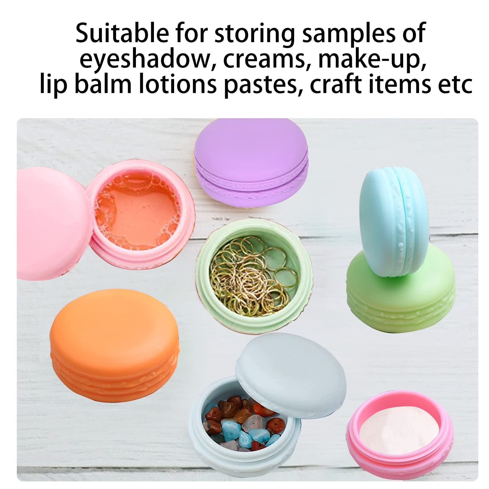6-Piece Travel-Sized Leakproof Cosmetic Jars (10ml) - Reusable Mini Plastic Containers for Toiletries, Creams, Lotions & Condiments - Perfect for Air Travel, Makeup Samples & Jewelry Storage