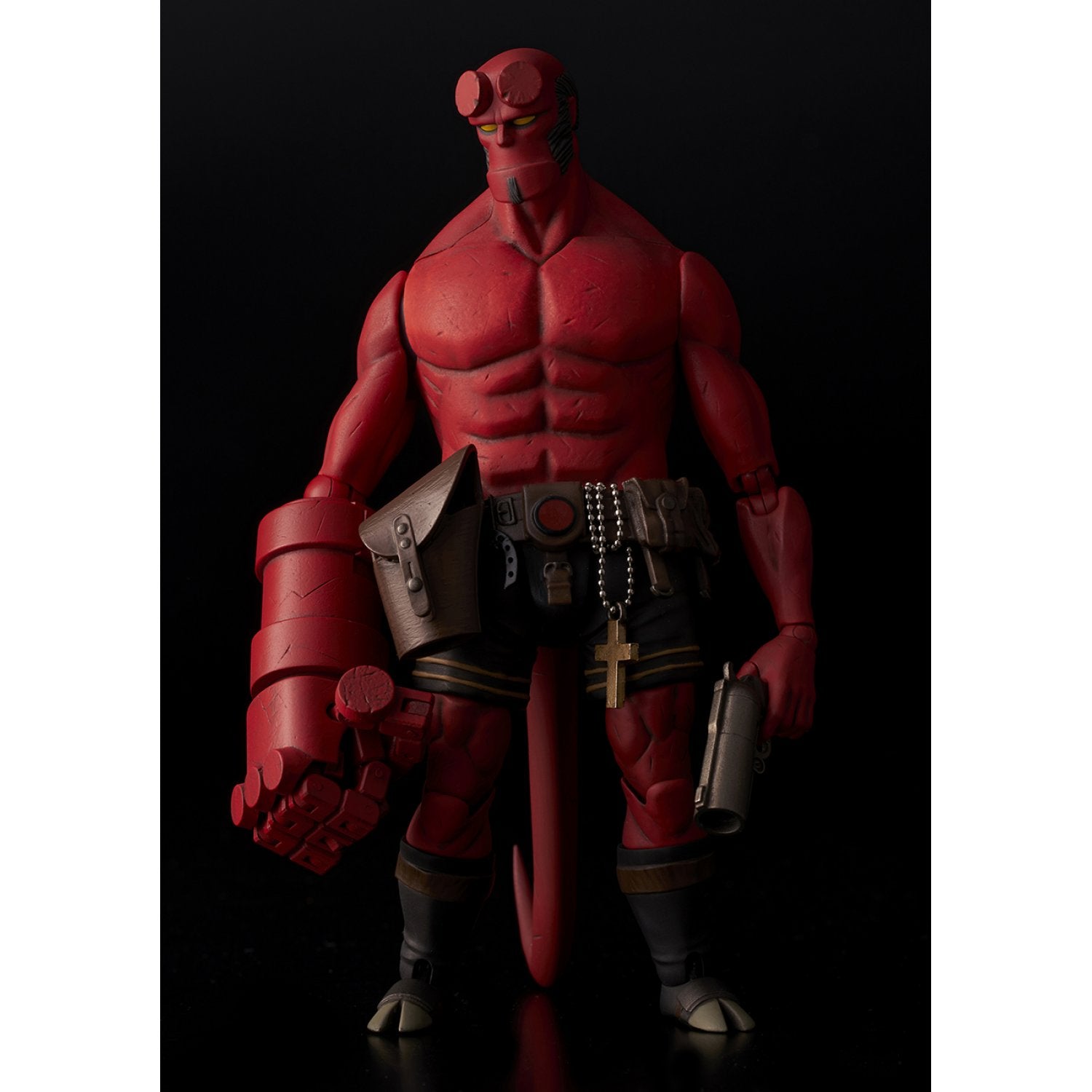 1000toys (Sen Toys) Hellboy 1/12 Scale Action Figure with PX Preview Exclusive BPRD Shirt - Collectible Anime Model for Display & Cosplay