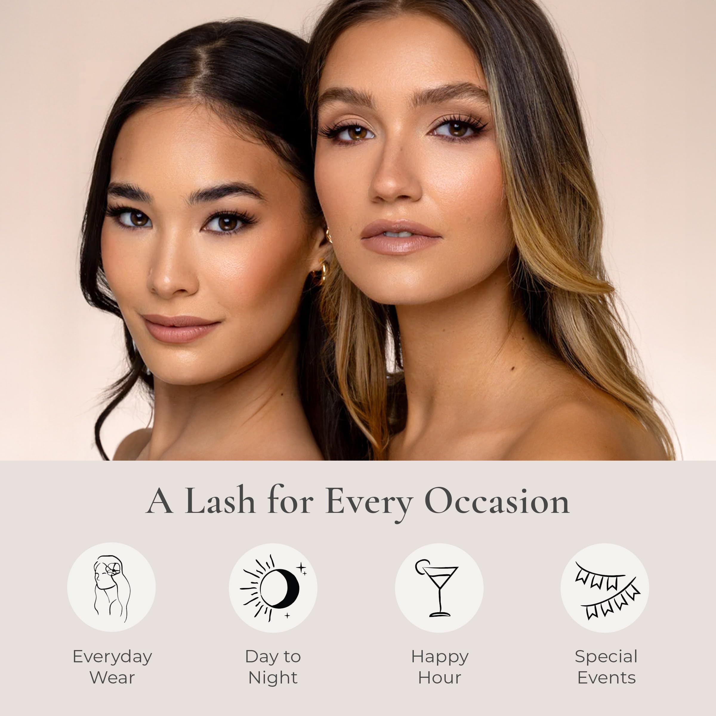 House of Lashes Latex-Free Eyelash Glue for Sensitive Eyes - Clear Lash Adhesive for Strip Lashes & Extensions - Long-Lasting All Day Wear (2 Pack) - Perfect for Weddings, Parties & Daily Makeup Looks