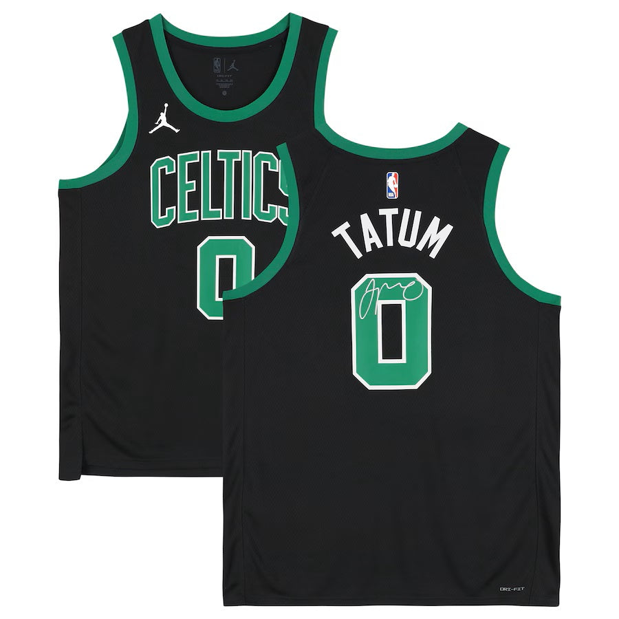 **Authentic Jayson Tatum Signed Boston Celtics 2022-23 Black Nike Statement Swingman Jersey – Limited Edition Collectible for NBA Fans & Memorabilia Enthusiasts**    *(Perfect for Display, Gifting, or Adding to Your Sports Collection!)*