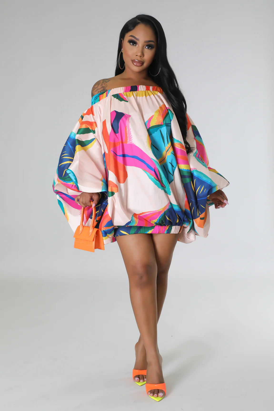 Stylish Tropical Abstract Print Dress - Perfect for Beach Vacations, Summer Parties & Casual Outings