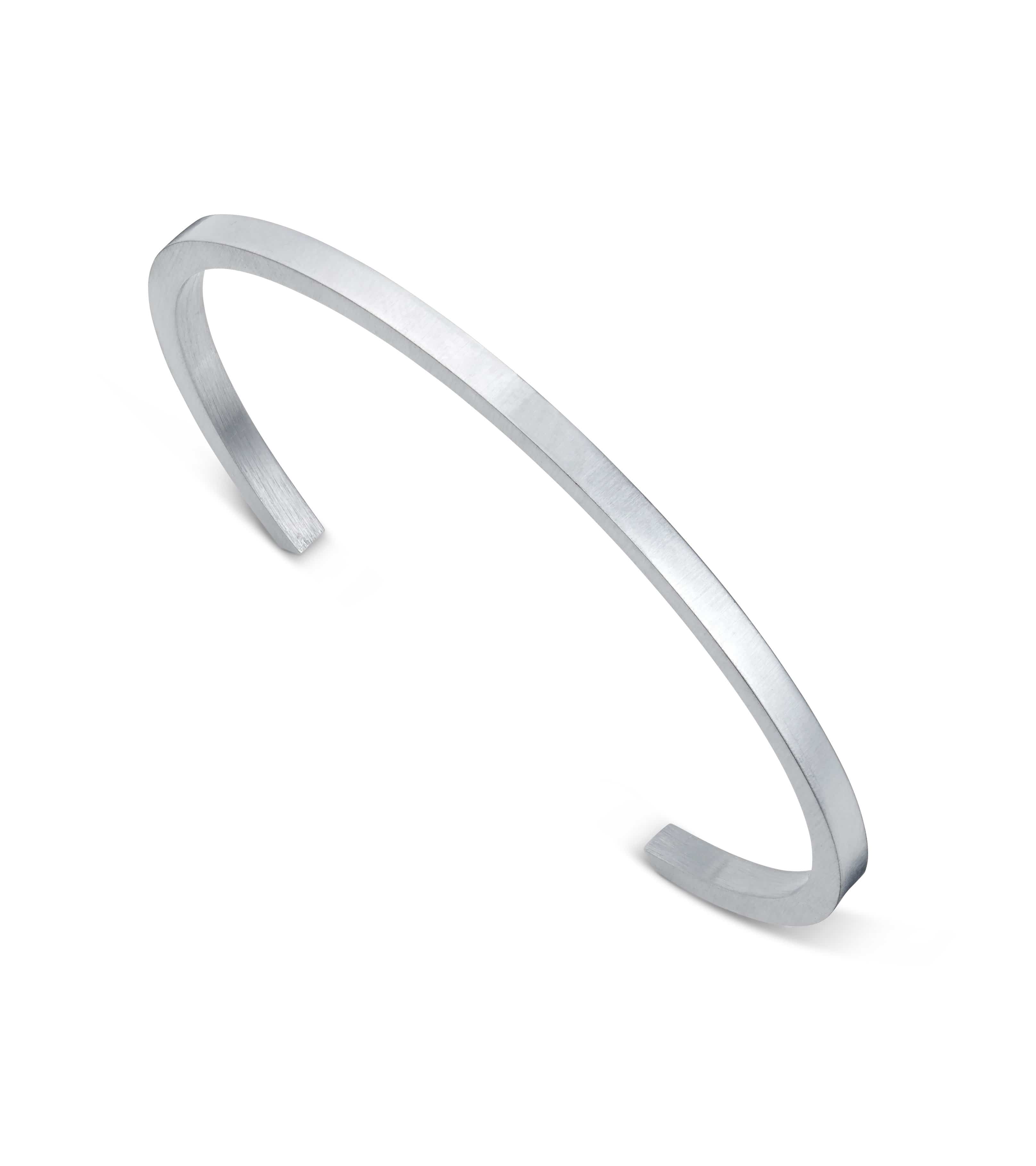 Ilse Collection 316L Stainless Steel Silver Bangle Bracelet for Women - Hypoallergenic, Tarnish-Resistant Jewelry for Everyday Wear & Special Occasions