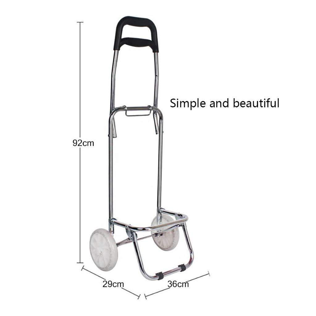**ATAAY Stainless Steel Folding Shopping Cart with Wheels - Lightweight Stair Climbing Trolley, Reusable Grocery Basket for Supermarket, Home & Outdoor Use (Blue)**