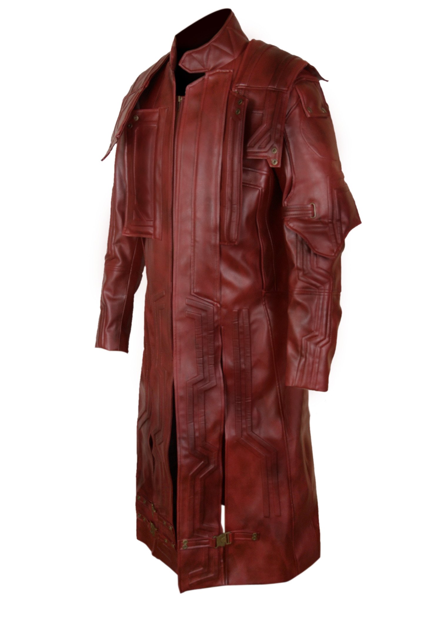 F&H Men's Genuine Leather Superhero Galaxy Coat - Premium Real Leather Jacket for Men, Stylish Superhero Inspired Outerwear for Cosplay, Halloween & Comic Con Events