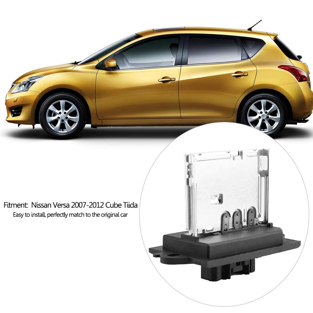 KIMISS Heater Motor Blower Fan Resistor Compatible with Nissan Versa 2007-2012, Cube, Tiida - Perfect for Winter Heating & AC System Repair