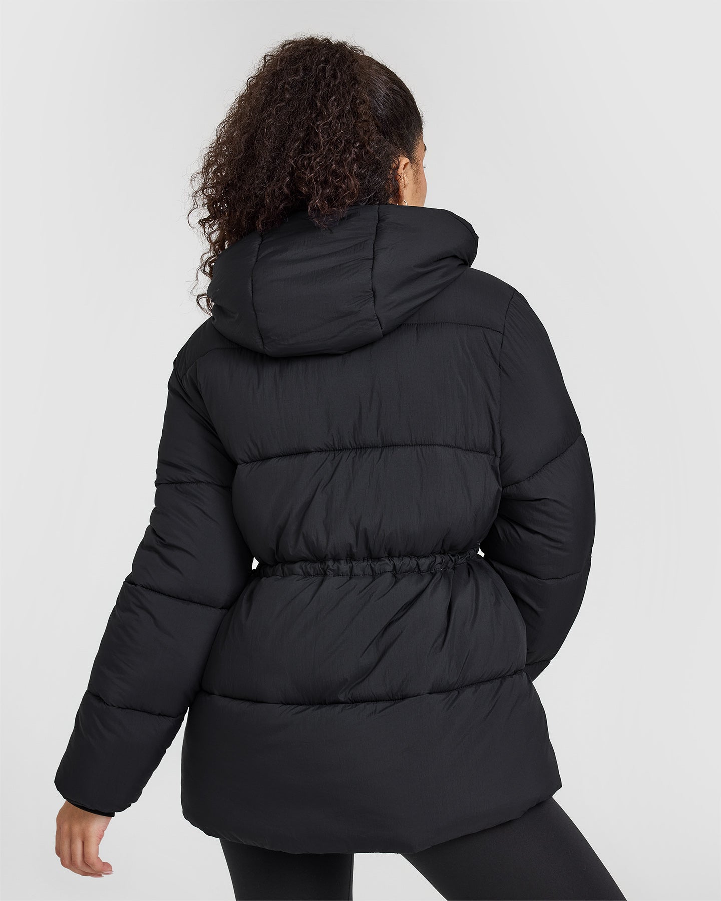 Mid Length Puffer Jacket for Women - Lightweight Winter Coat, Waterproof & Windproof, Warm Quilted Down Jacket with Hood | Black | Perfect for Skiing, Snowboarding & Cold Weather Outdoor Activities