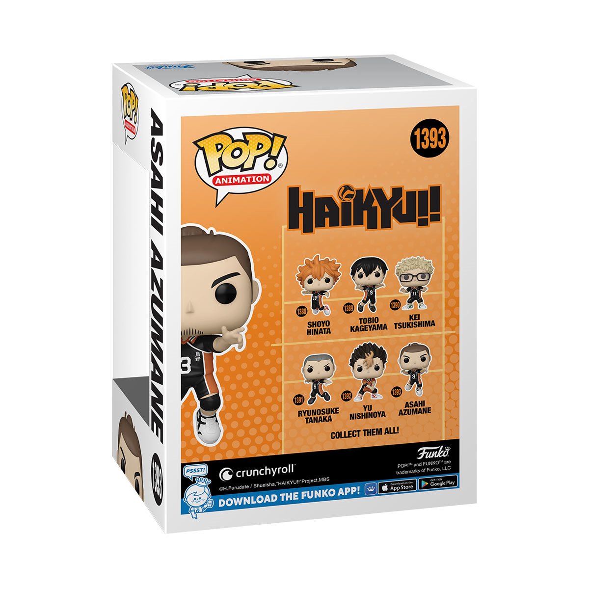 Haikyu!! Asahi Azumane Funko Pop! Vinyl Figure #1393 - Anime Collectible for Fans & Decor | Perfect for Bedroom, Office & Gift Giving