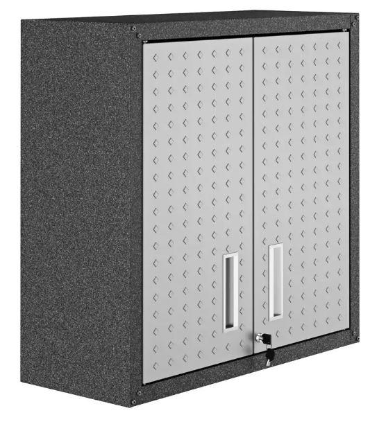 Manhattan Comfort Fortress Floating Wall Cabinet Set of 2 - Modern Wall Mounted Storage for Living Room, Bedroom & Bathroom Organization