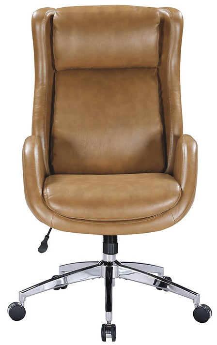 OSP Furnishings Blanchard Faux Leather Office Chair - Ergonomic Executive Desk Chair with Adjustable Height & Swivel - Perfect for Home Office, Gaming & Workspaces