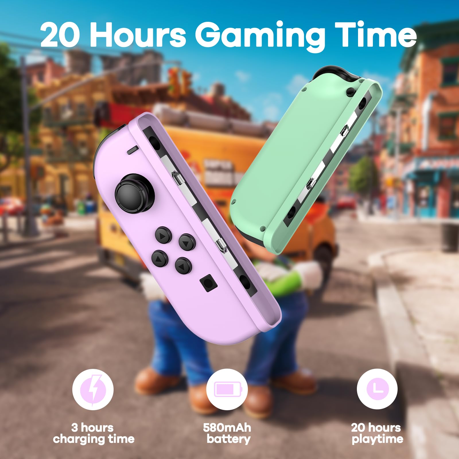 AROEVE Wireless Controller for Nintendo Switch - Compatible with Switch, Lite & OLED, Dual Vibration, Motion Controls, Wake-up & Screenshot Function - Perfect for Gaming at Home or On-the-Go