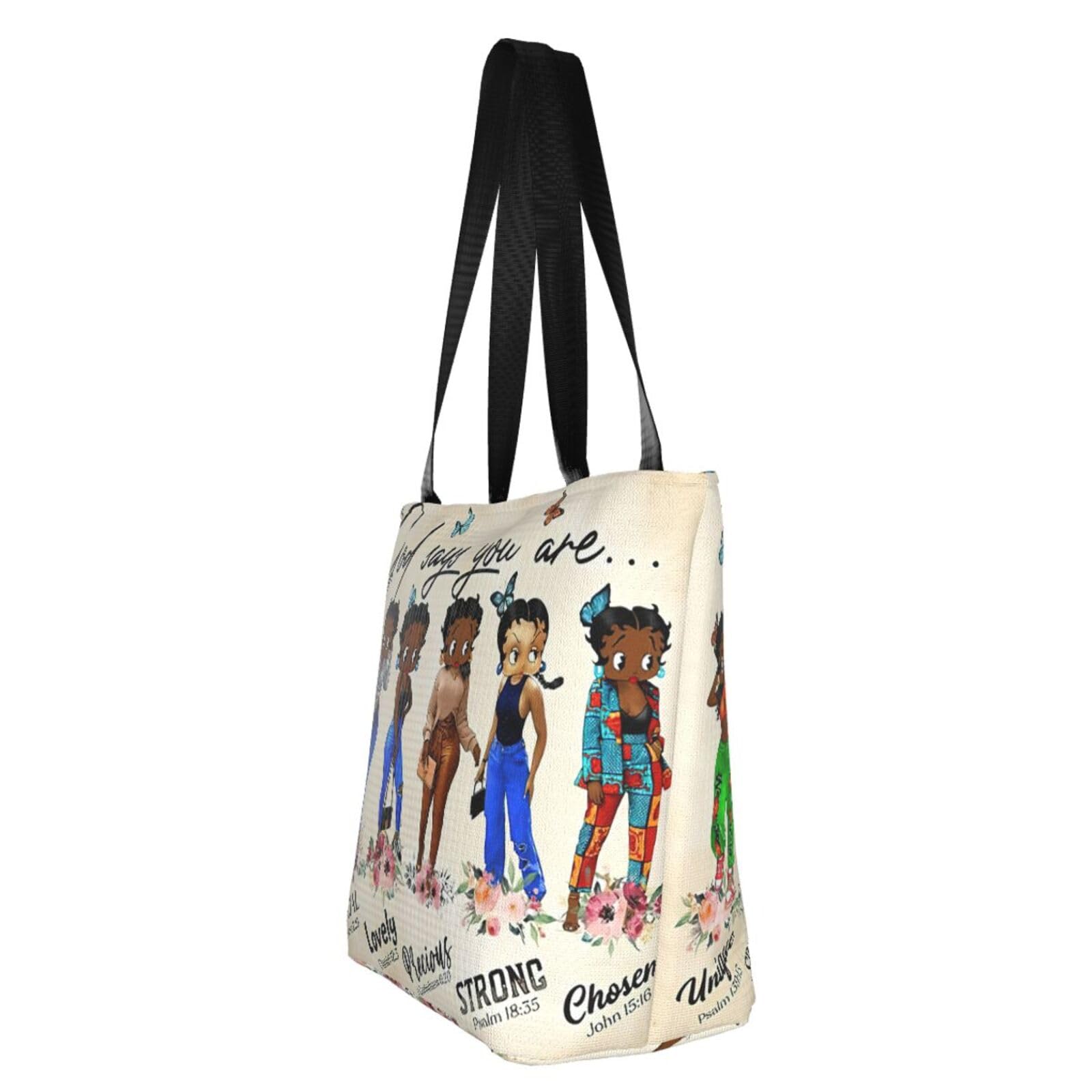 African American Queen Tote Bag for Women - Premium Quality Shoulder Handbag for Casual Use, Work, and Travel | Stylish Black Women's Shoulder Bag
