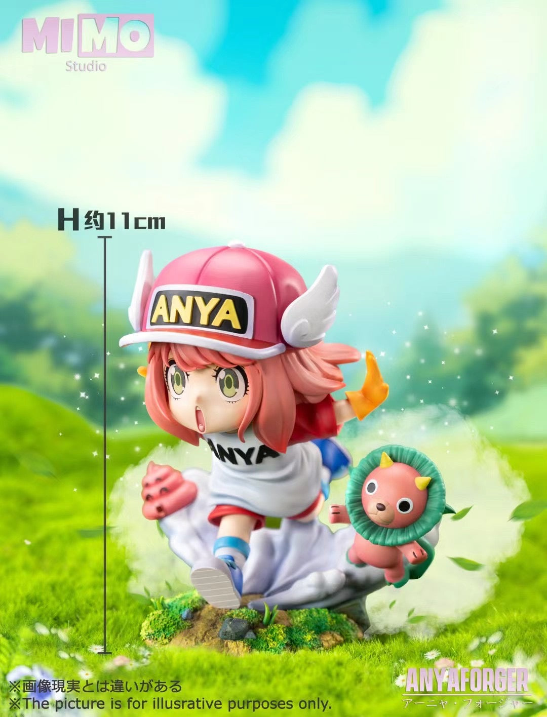 Mimo Studio Running Arale Anya Anime Figure - Cute Japanese Manga Collectible for Home Decor, Office Desk Display, and Anime Fan Gift