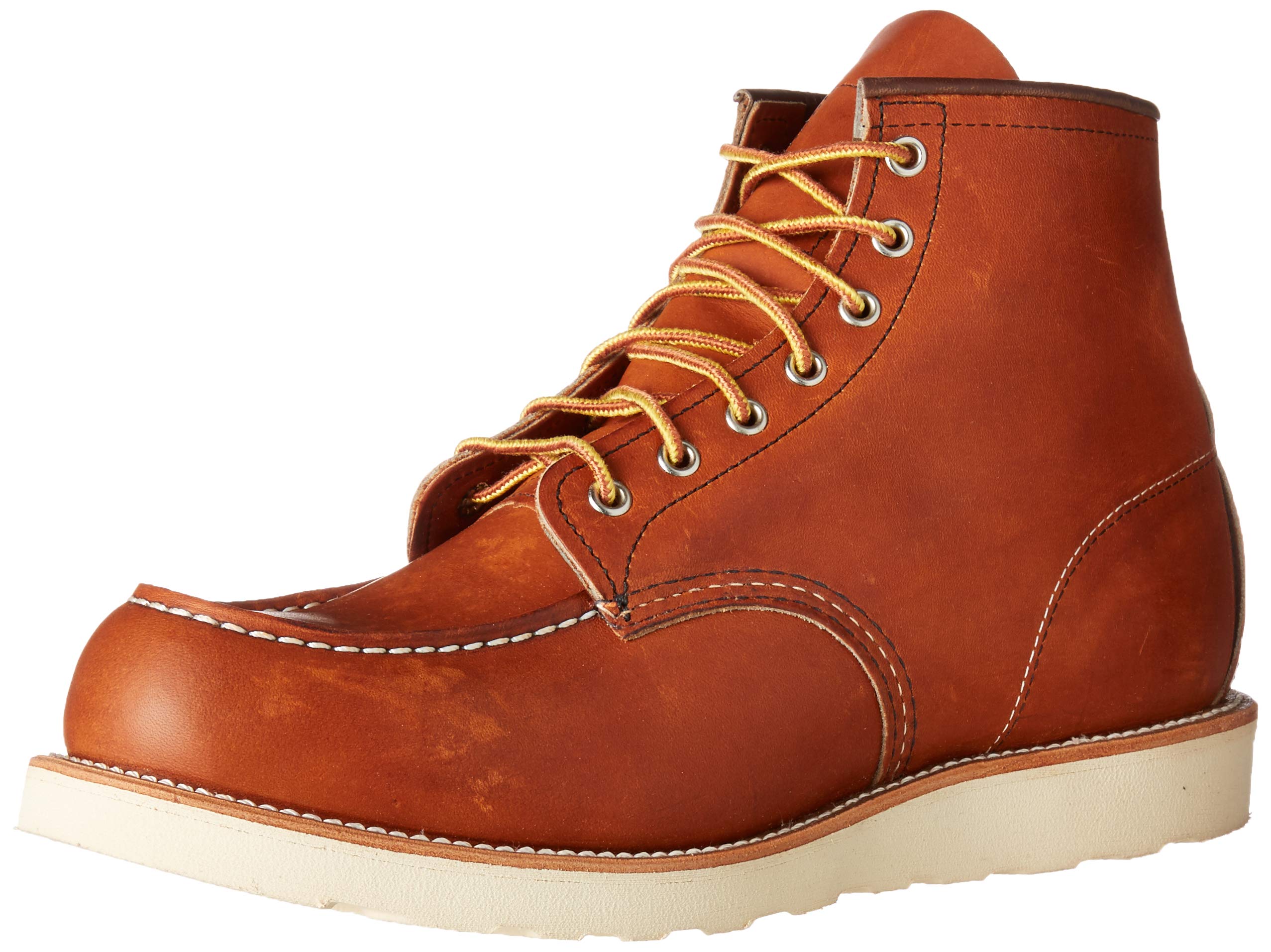 Red Wing Men's 875 Moc Toe Boot - Classic Lace-Up Work Boots for Men - Durable Leather Construction - Perfect for Work, Hiking & Outdoor Adventures