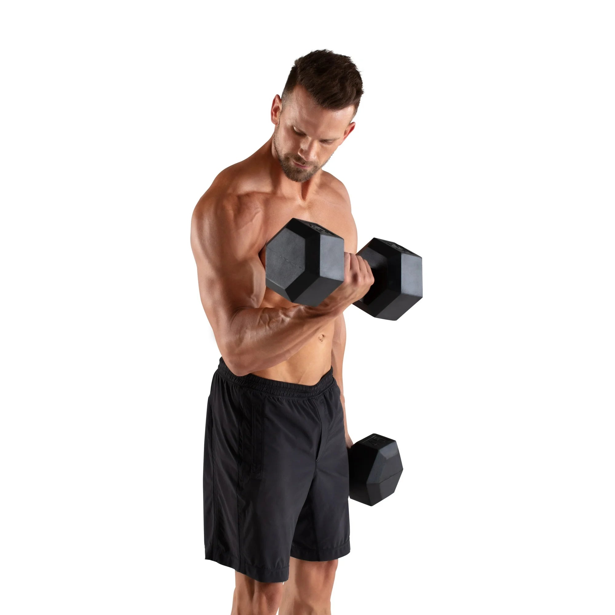 Weider Rubber Hex Dumbbell Set - 110lbs Weight for Home Gym, Strength Training & CrossFit Workouts | Non-Slip Grip & Durable Rubber Coating | Perfect for Full-Body Exercises & Fitness Enthusiasts
