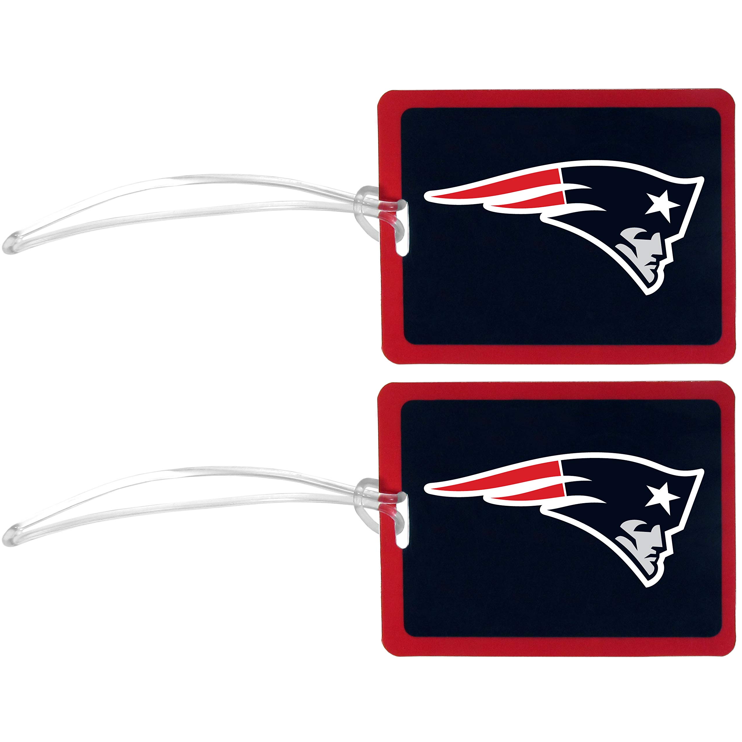 New England Patriots Vinyl Luggage Tags 2-Pack - Blue NFL Team Logo Travel Accessories for Suitcases, Bags & Backpacks - Perfect for Football Fans & Travel Enthusiasts