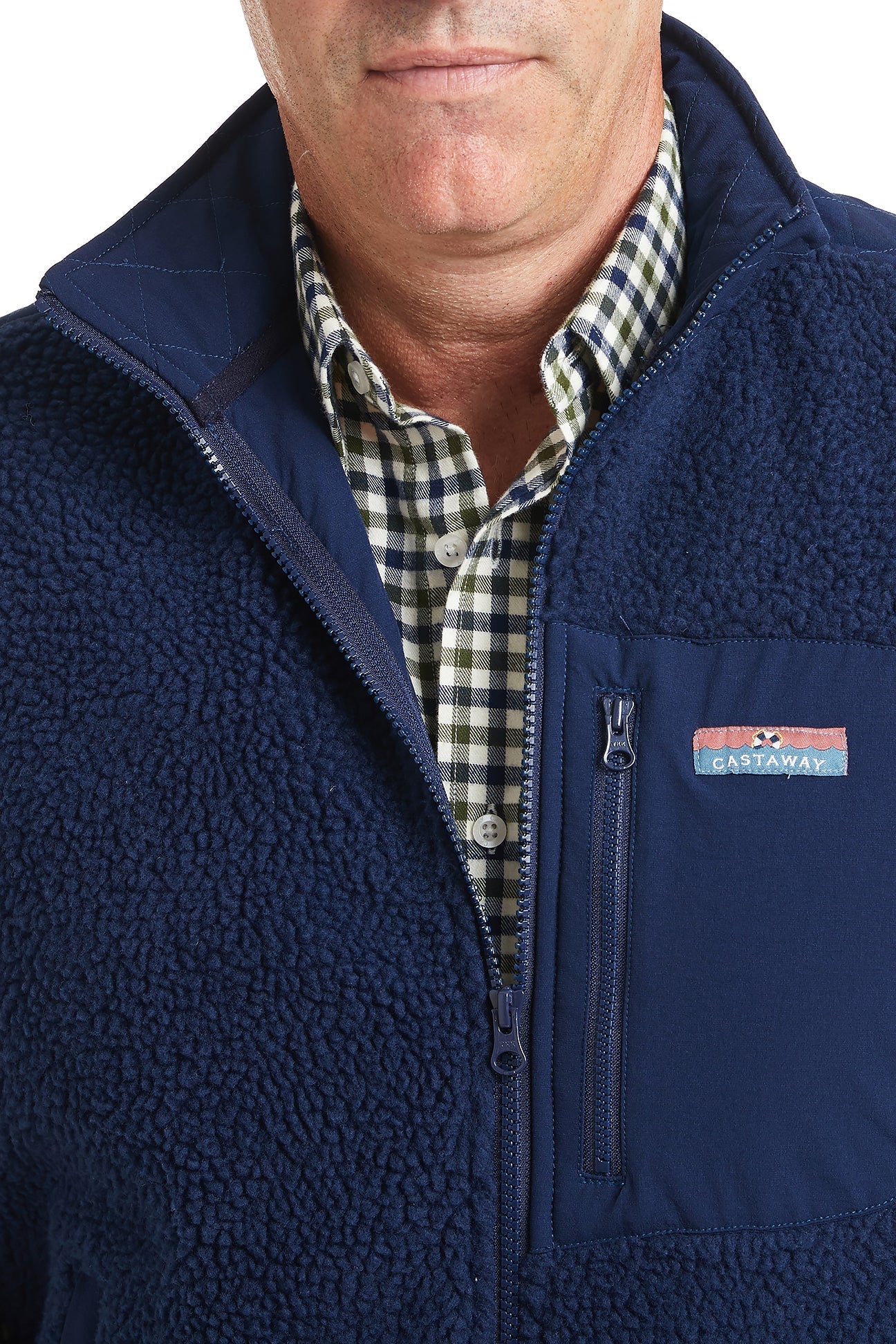 Sherpa Vest for Men & Women - Nantucket Navy Fleece Lined Warm Winter Vest - Cozy Outdoor & Indoor Wear for Hiking, Camping, and Casual Style