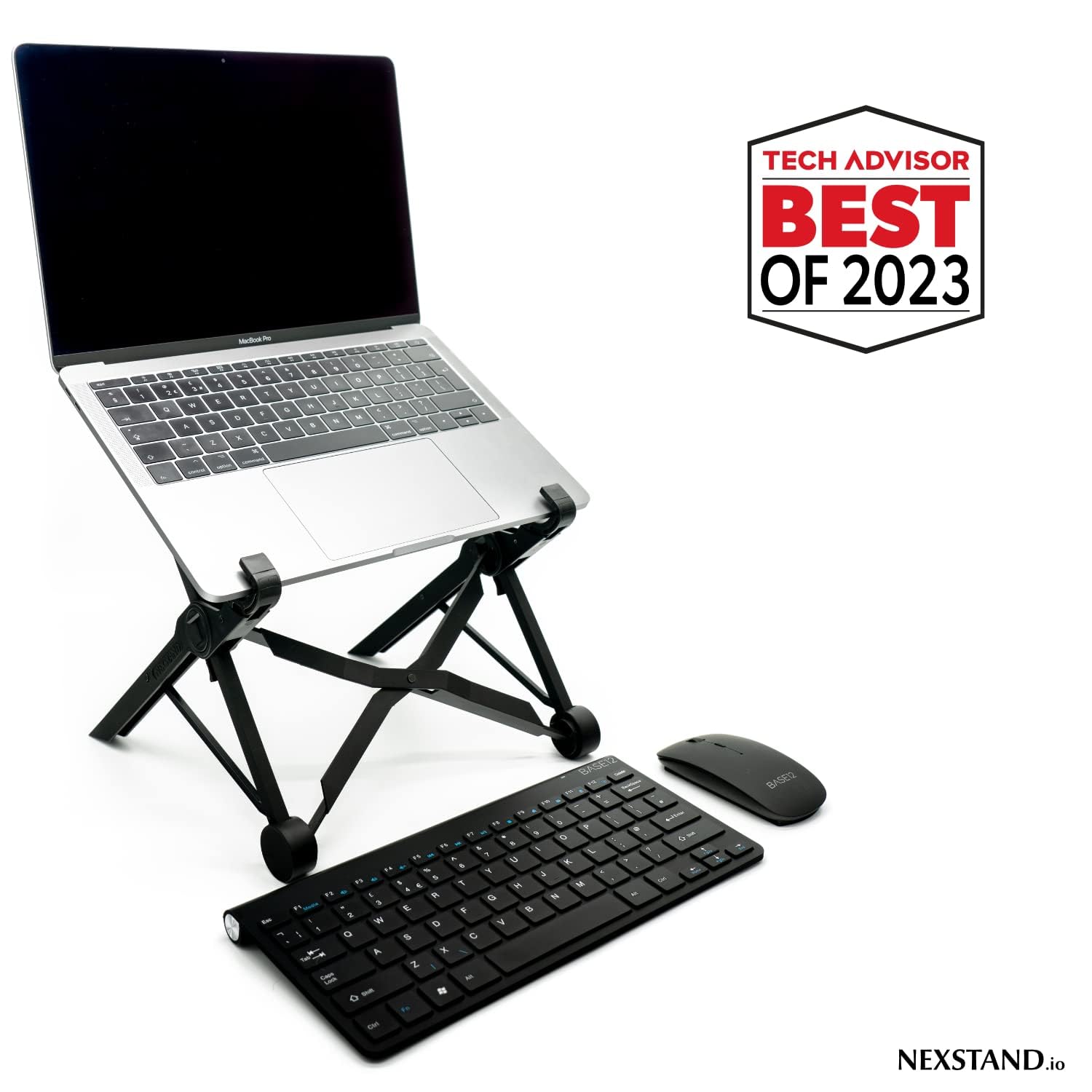 Nexstand Portable Foldable Laptop Stand - Adjustable Height Ergonomic Computer Stand for MacBook, Dell, HP & All Laptops - Perfect for Home Office, Travel & Workspace Setup