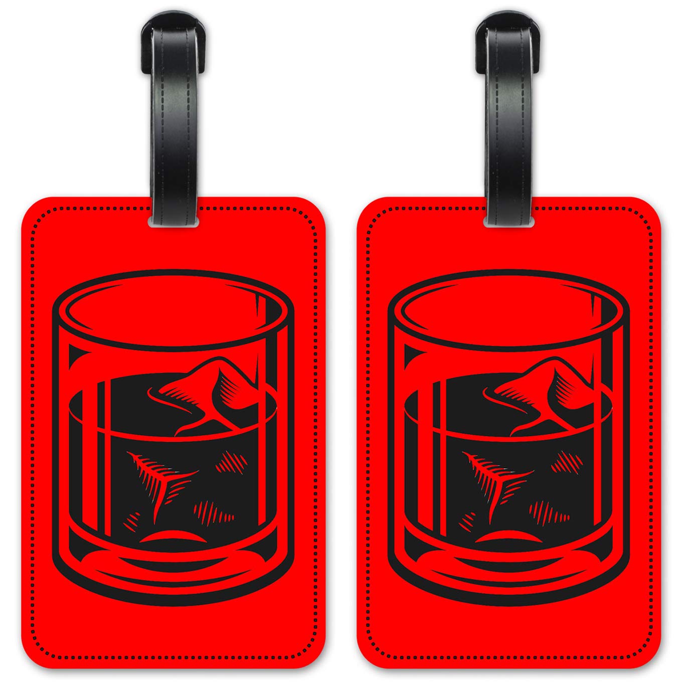Premium Leather Luggage ID Tags for Men - Personalized Suitcase Identification Cards - Set of 2 - Perfect for Travel, Business Trips & Airport Security