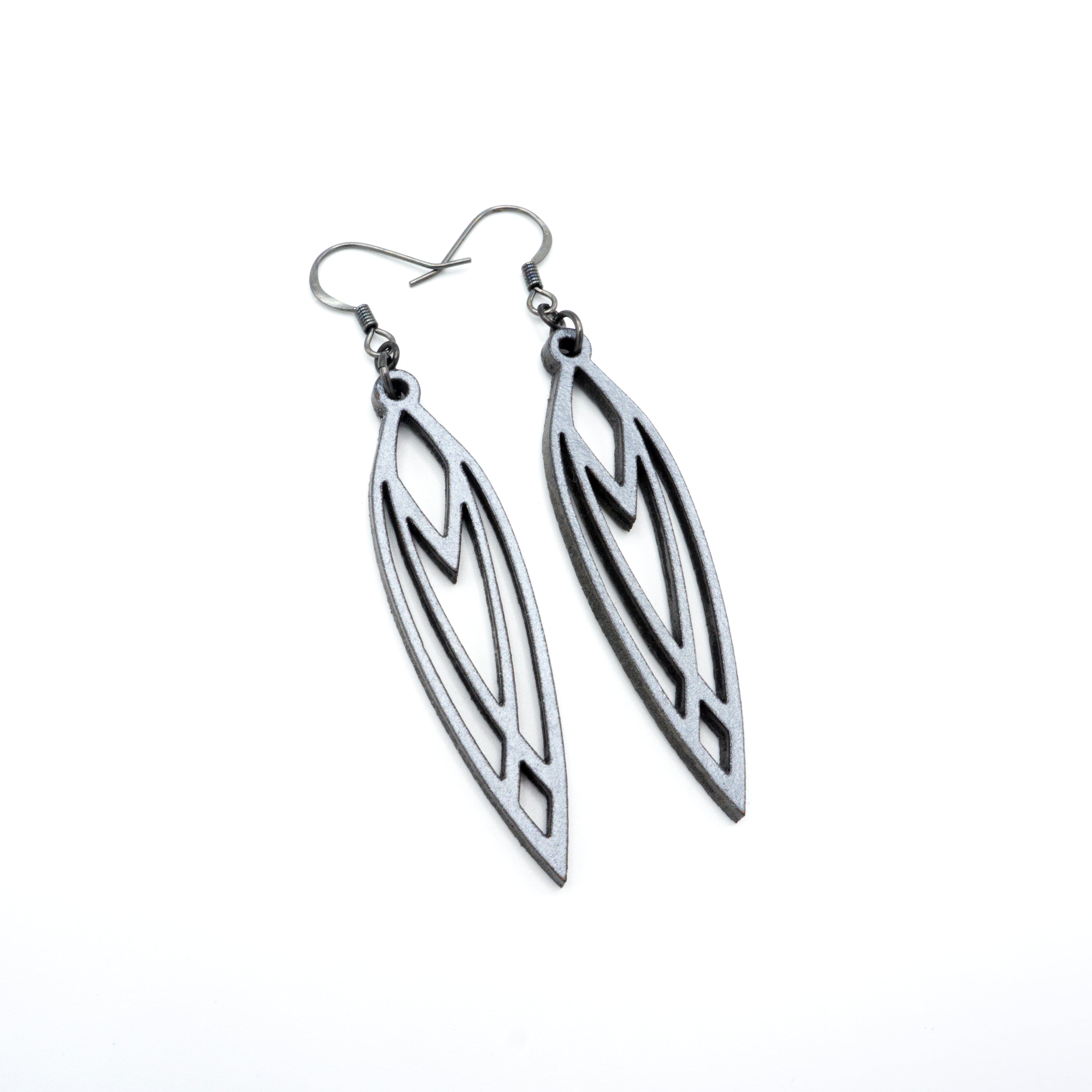 Totem 04 Silver Leather Earrings for Women - Boho Chic Handmade Dangle Earrings - Perfect for Festivals, Parties & Everyday Wear