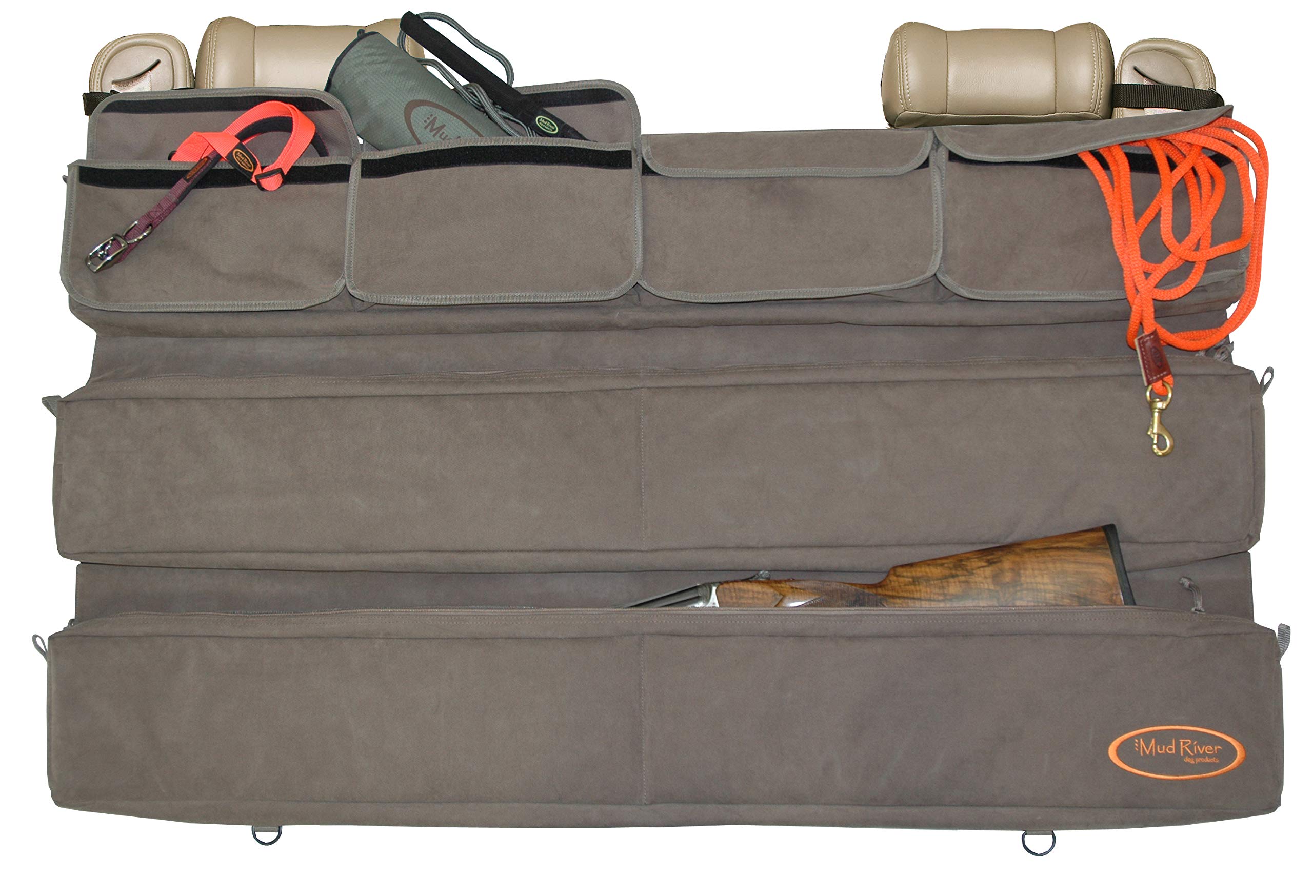 Mud River Truck Seat Organizer - Heavy Duty Car Storage Organizer for Pickup Trucks & SUVs - Perfect for Road Trips, Camping & Work Gear Organization
