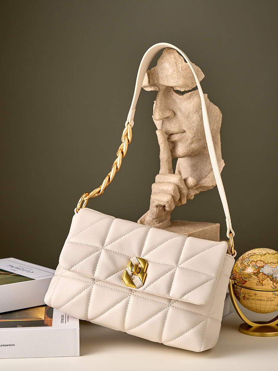 Trendy Quilted Handbag for Women - Fashionable & Durable Crossbody Purse for Work, Travel & Everyday Use