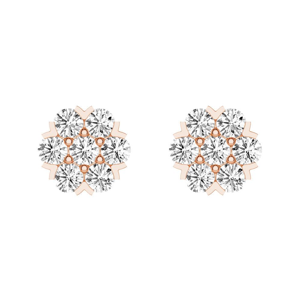 Classic Cluster Flower Moissanite Earrings for Women | Elegant Wedding, Anniversary & Party Jewelry Gift | Hypoallergenic & Durable