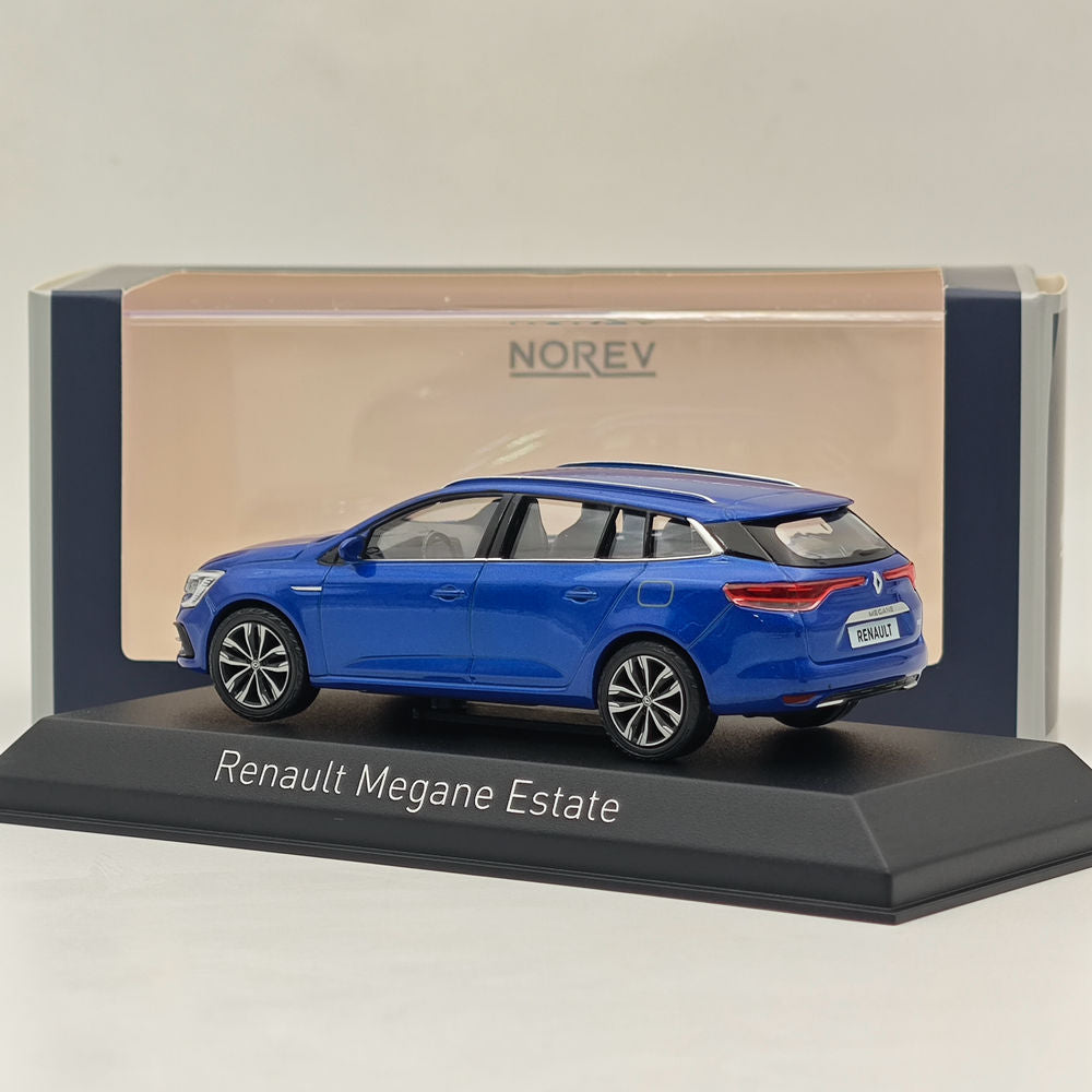 1/43 Scale Norev Renault Megane Estate 2020 Blue Diecast Model Car - Limited Edition Collectible for Display & Racing Enthusiasts - Perfect for Home Decor, Office Display, and Model Car Collections