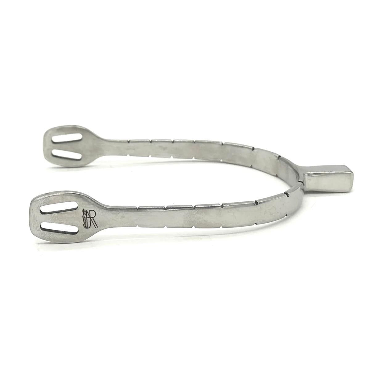 AJR Stainless Steel Square End Spur (Block Design) - Durable Horse Riding Equipment for Equestrian Training & Western Riding