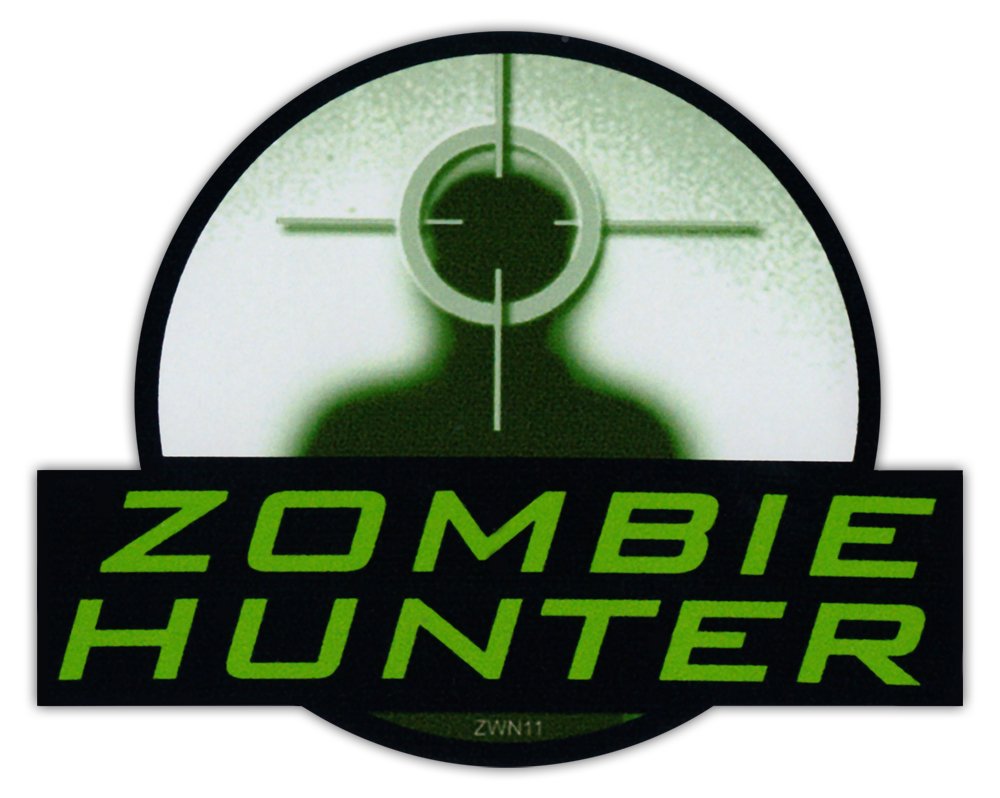 Zombie Hunter Bumper Sticker Decal - Walking Dead Inspired Car Decal - Perfect for Fans, Hunters & Response Teams - Great for Cars, Trucks & Laptops